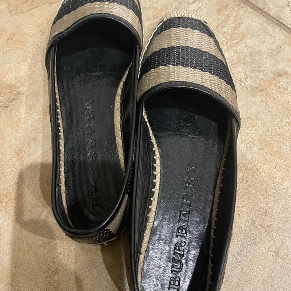 BURBERRY  STRIPPED WOVEN HODGESON ESPADRILLES FLATS - Picture 3 of 7